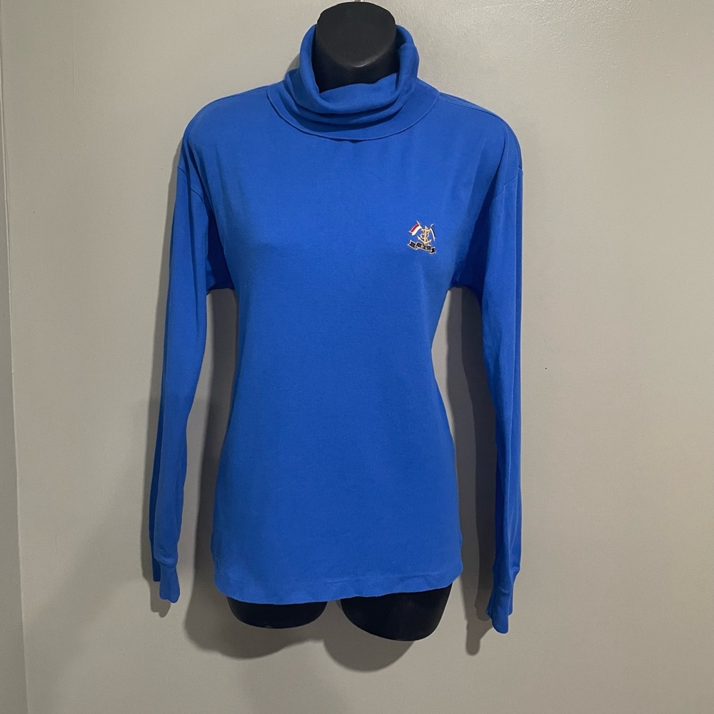Ralph Lauren Blue Cotton Turtleneck
